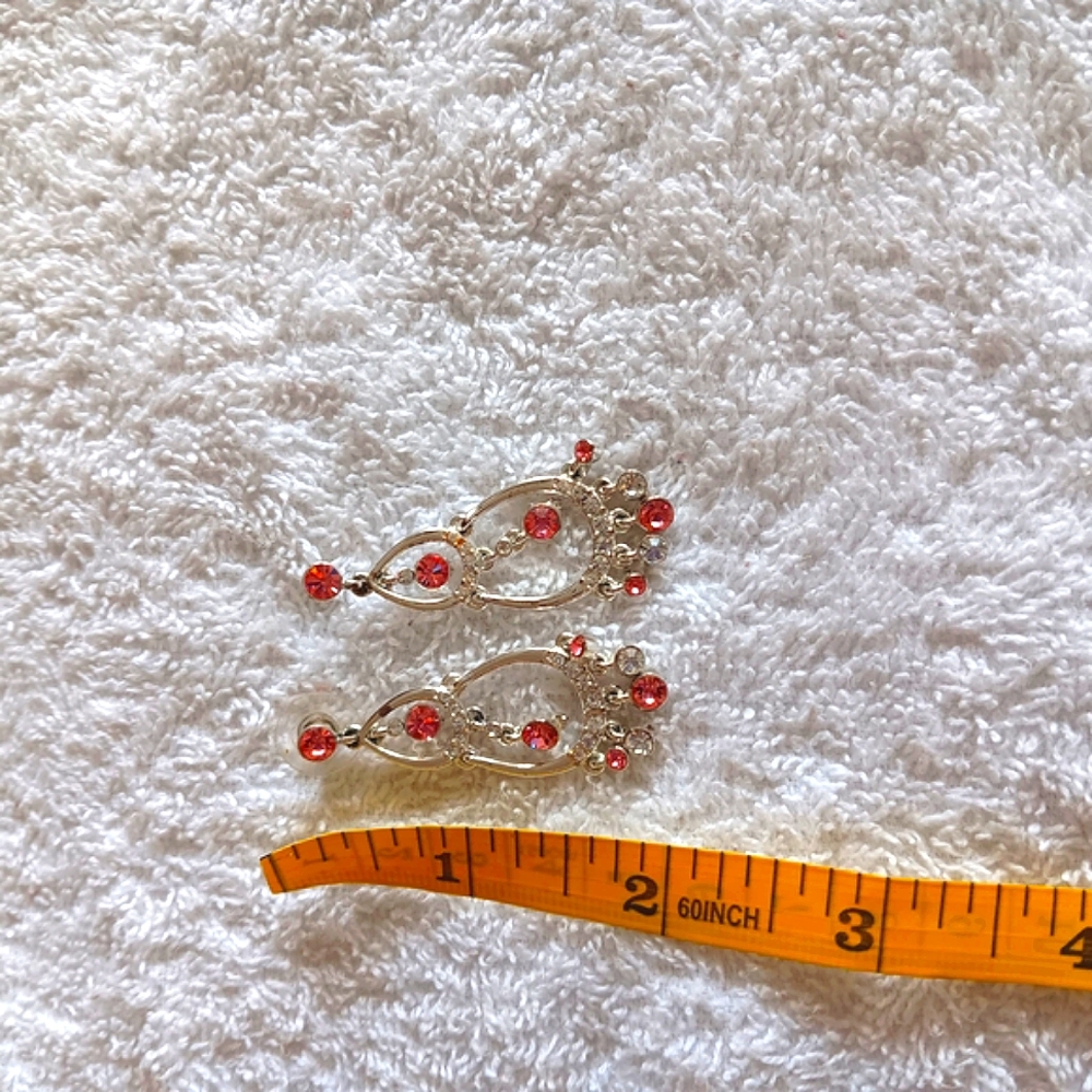 Elegant Pink and Silver Earrings